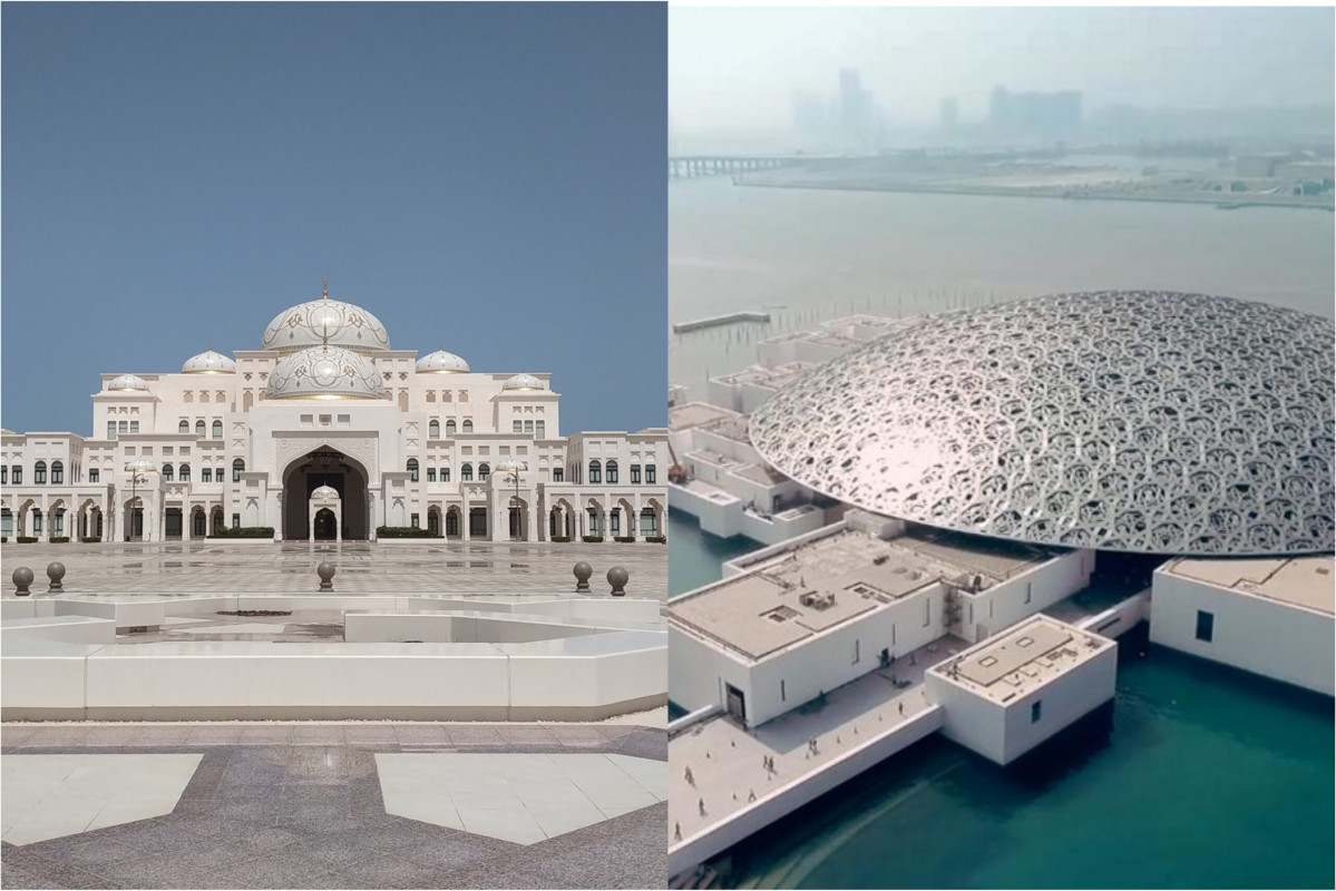 Abu Dhabi Mosque and Louvre Museum + Qasr Al Watan Palace
